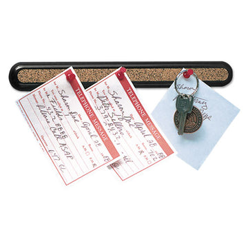 Quartet® Bulletin Bar Ii Natural Cork Bulletin, 12 X 1, Brown, Black Plastic Frame freeshipping - TVN Wholesale
